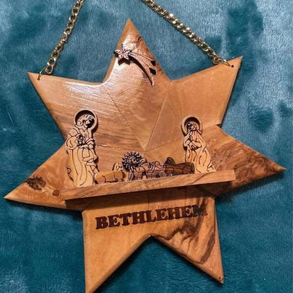 🔥LAST DAY SALE 49% OFF-Handmade Wood Nativity Star