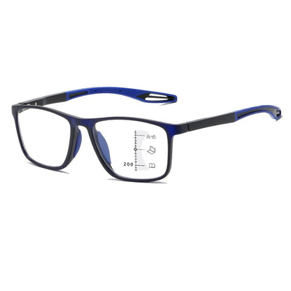 SPORTS TR SQUARE FRAME ULTRA-LIGHT ANTI-BLUE LIGHT READING GLASSES