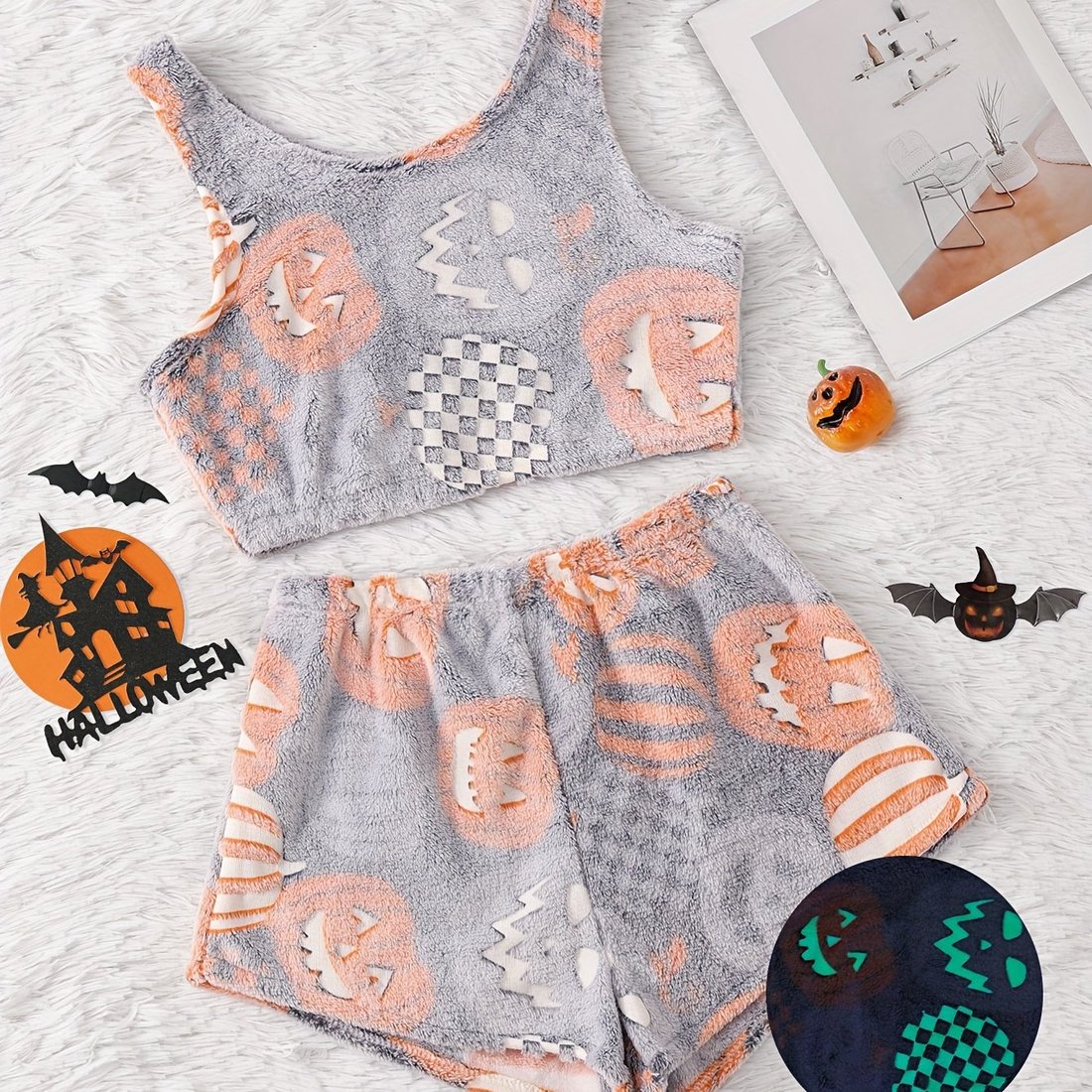 💥Halloween Pre - Sale 49% Off 🎃Halloween vest pajamas set👻