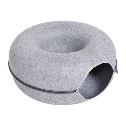 🐱Donut Cat Bed for Cat Tunnel Toys Kitten House Basket Interactive Play