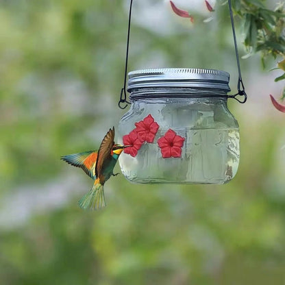 Mason Jar Hummingbird Feeder