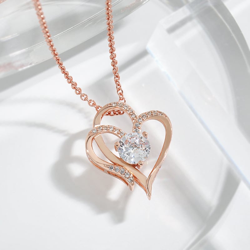 For Daughter - I LOVE YOU Diamond necklace
