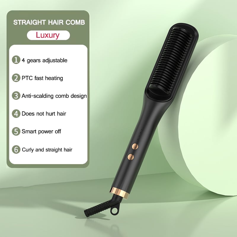 Pro Steam Straightener Brush-Ultimate Hair Hydration and 3X Faster Straightening