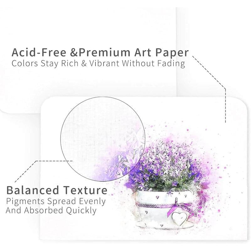 🌈Blank Watercolor Cards and Envelopes