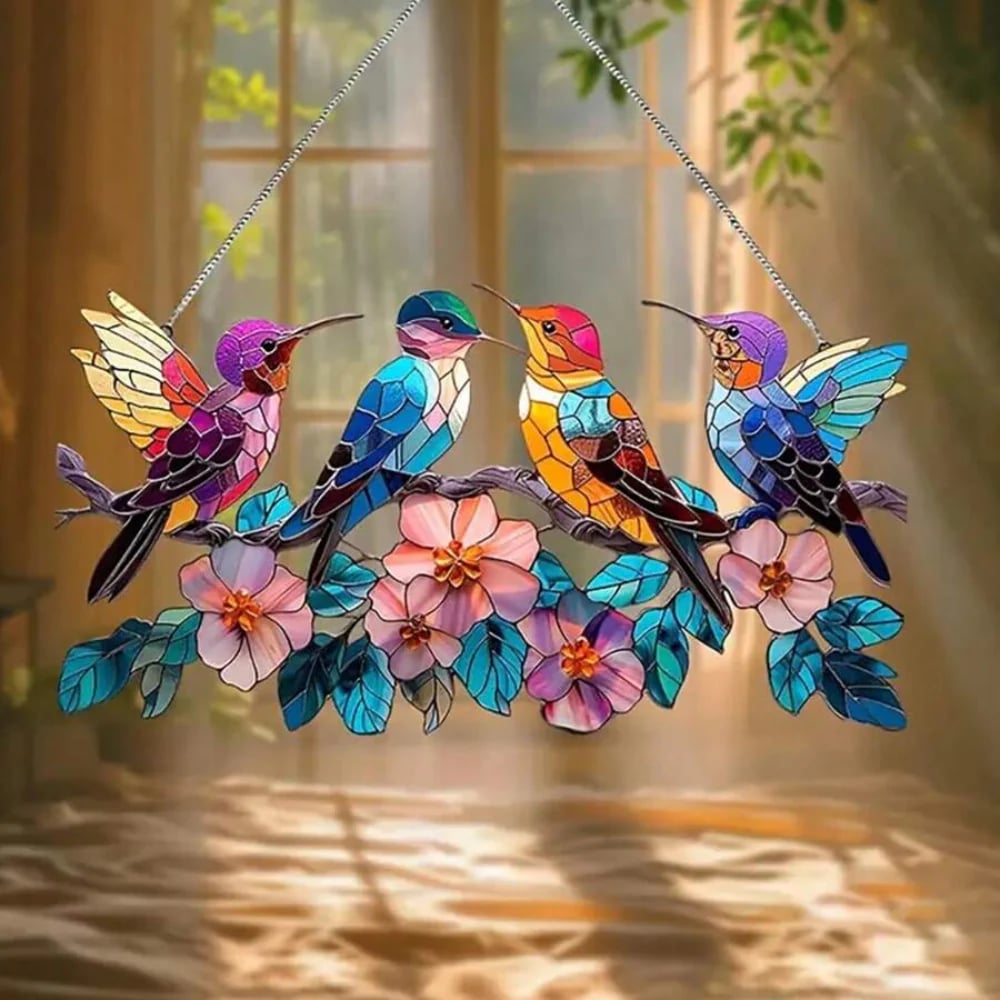 💥LAST DAY 70%OFF💥 - 💖Hummingbird Suncatcher Colorful Ornament