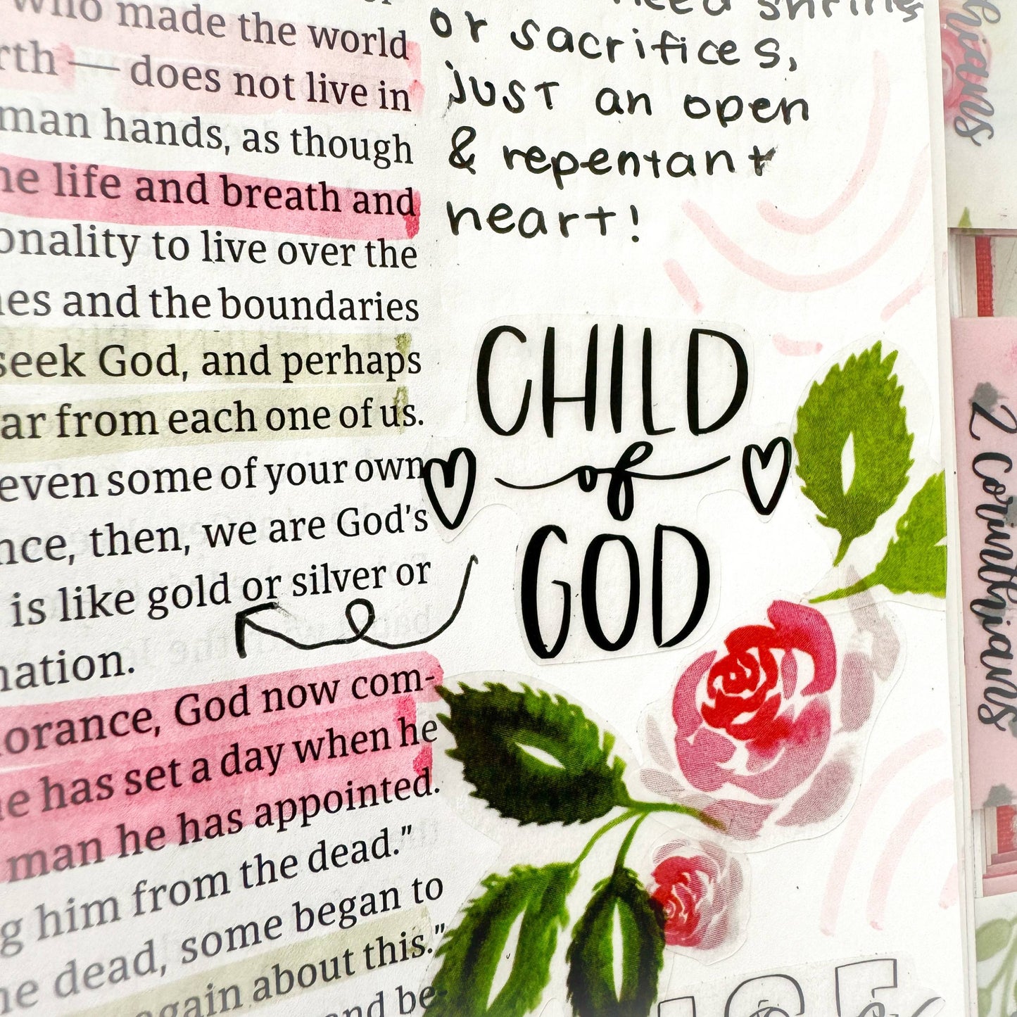 ✝️Bible and Planner Clear Stickers🌻