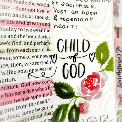 ✝️Bible and Planner Clear Stickers🌻