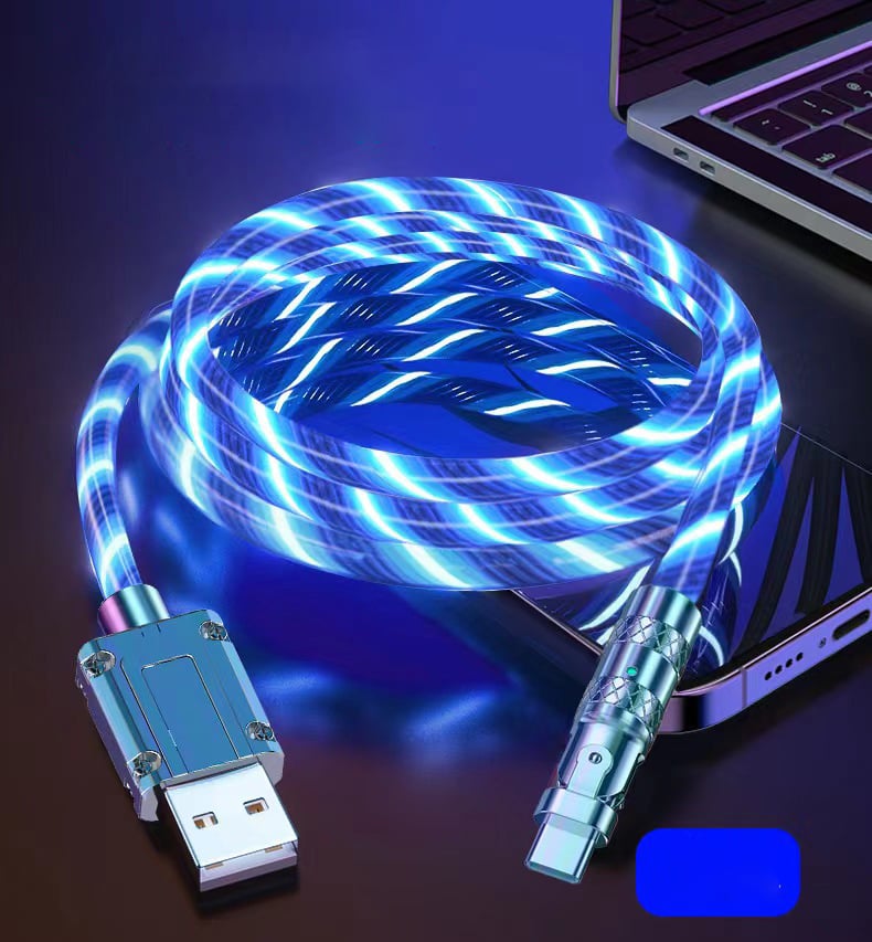 📱LAST DAY 40% OFF⚡180° rotating fast charging cable with light