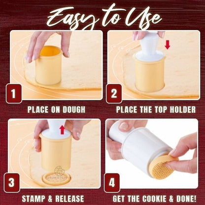 🎉Non-Stick Cookie Stamp & Cutter(6 Styles Set)