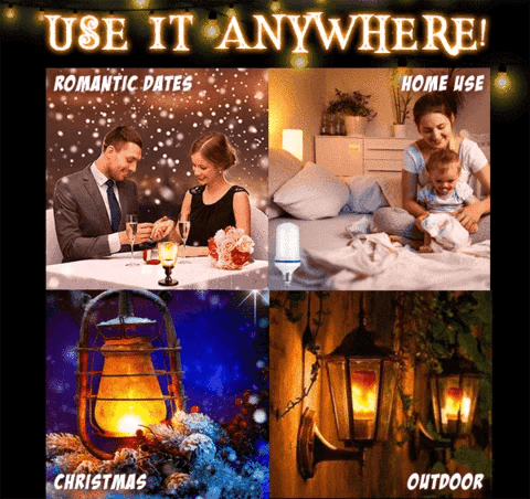 🔥LED Flame Light Bulb With Gravity Sensing Effect