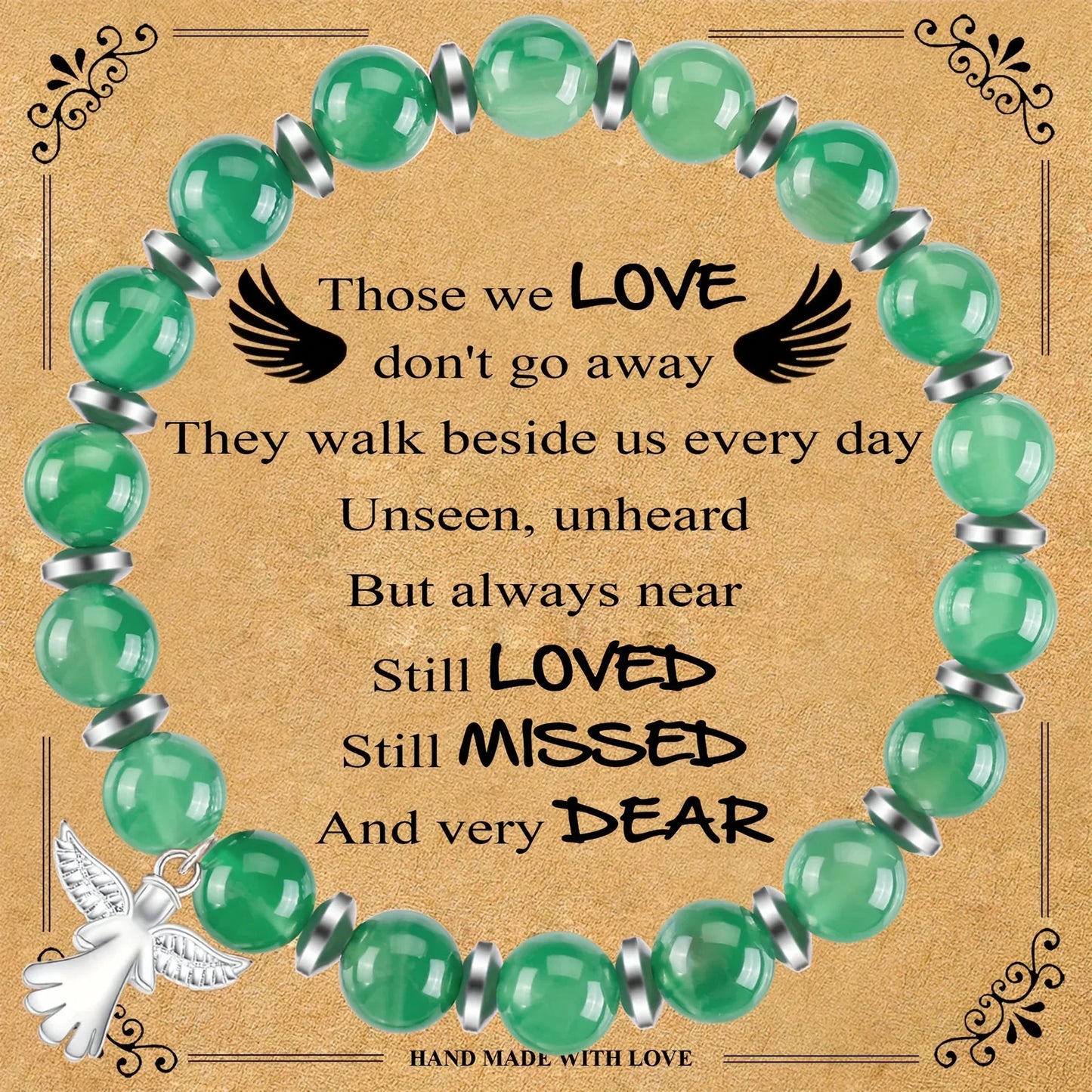 🎁Last Day 69% OFF - Memorial Gifts Angel Wings Healing Crystal Bracelet