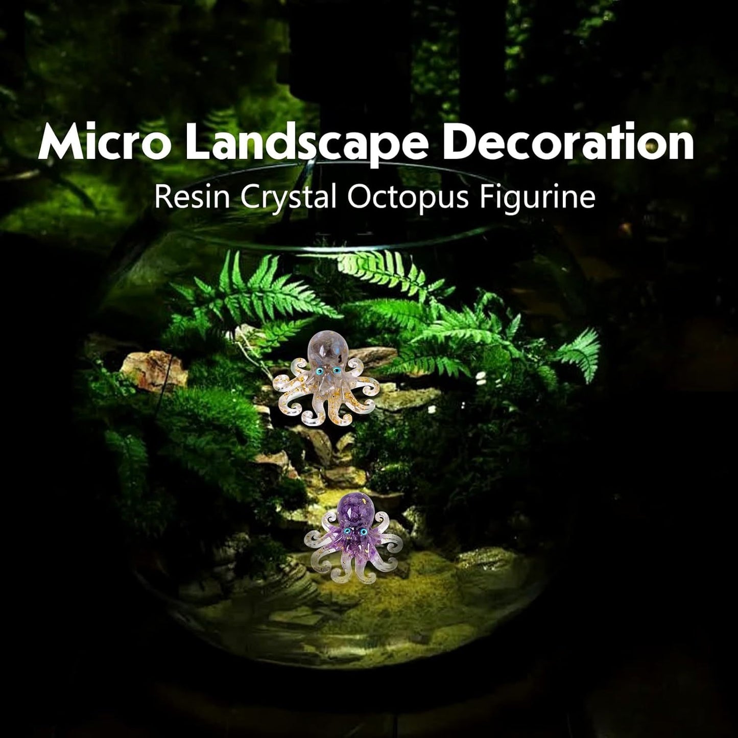 🔮Natural Crystal Gravel Octopus Decor🐙