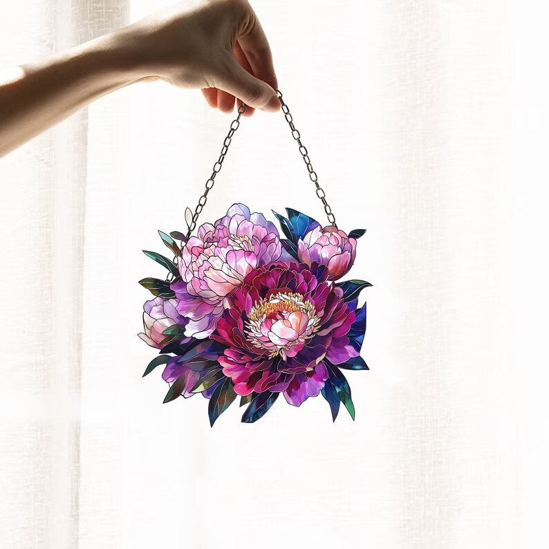 🔥🔥2025 Mother's Day Gift 50% Off--Flowers Suncatcher Ornament