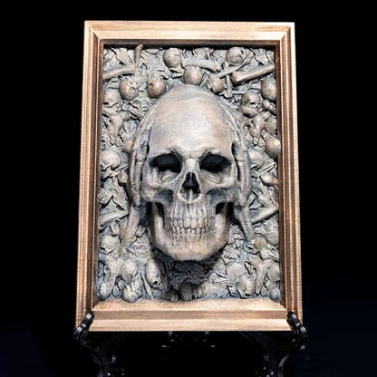 ☠Three Wise Skulls Picture Frame Decor