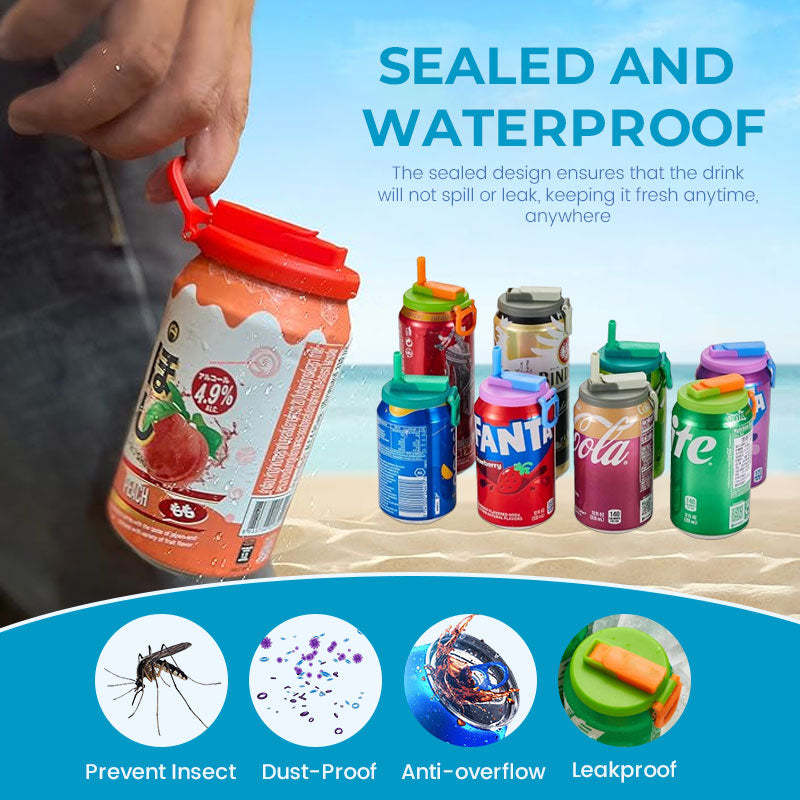 🔥 Last Day Promotion 50% OFF🔥 - Silicone Straw Soda Can Lids