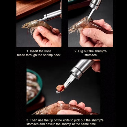 🔥2025 New Arrival🔥Longan Corer Shrimp Line Knife Cherry Core Remover Stainless Steel Fish Maw Cutter Tool