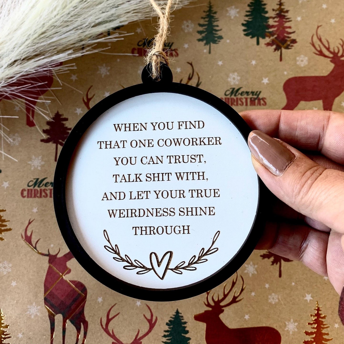 🎄Funny Wooden Tree Ornament🎁