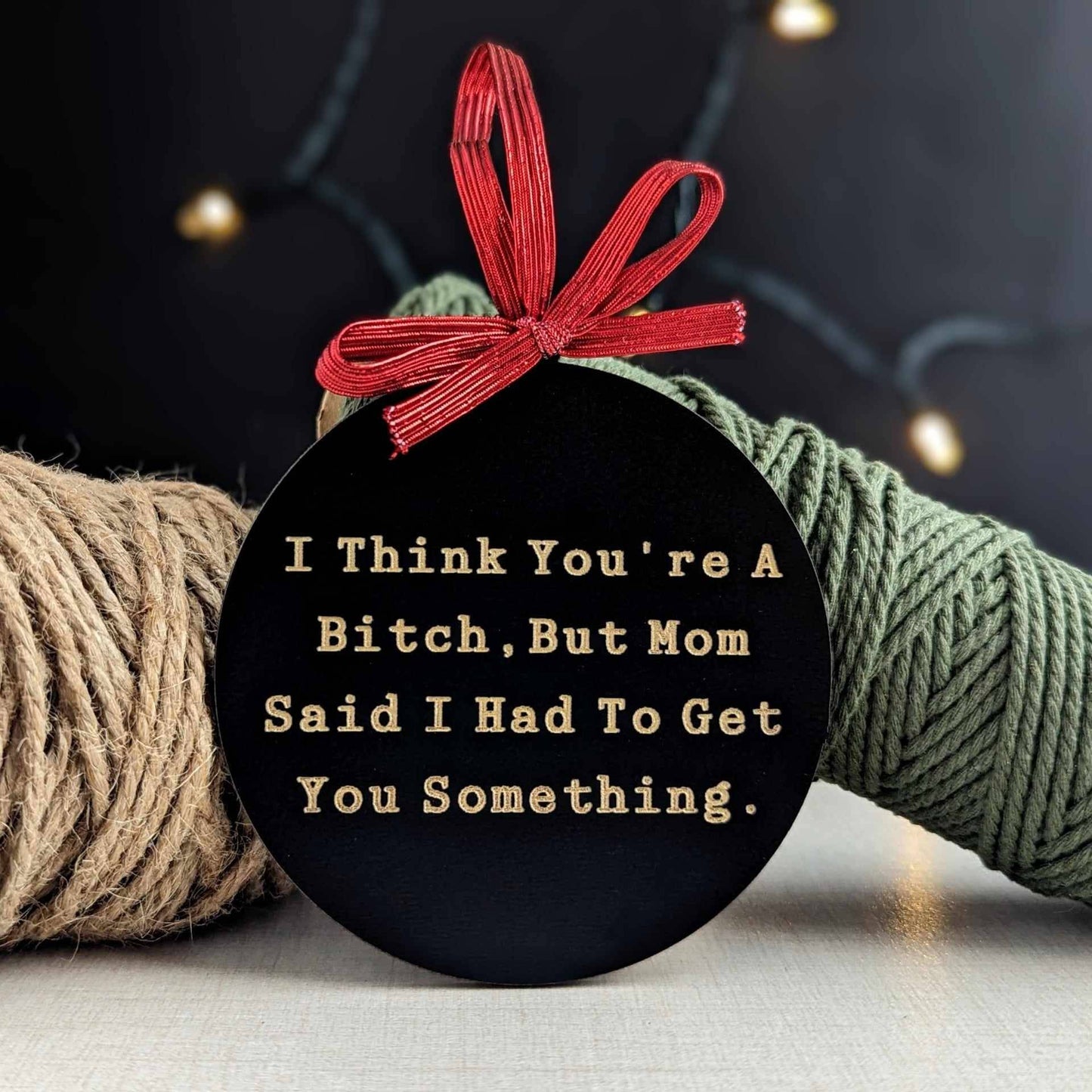 😈Dark Humor Sibling Christmas Ornament