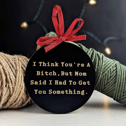 😈Dark Humor Sibling Christmas Ornament