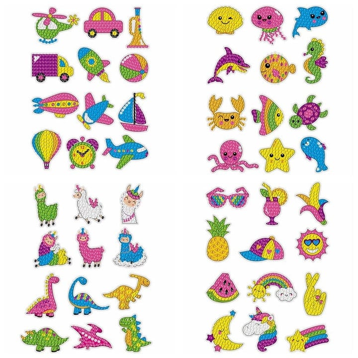 DIY children's free stick cartoon painting