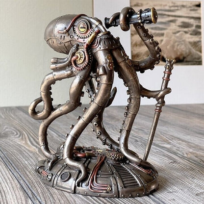 Steampunk Seabed Hiker Octopus Statue Decor🐙🐙