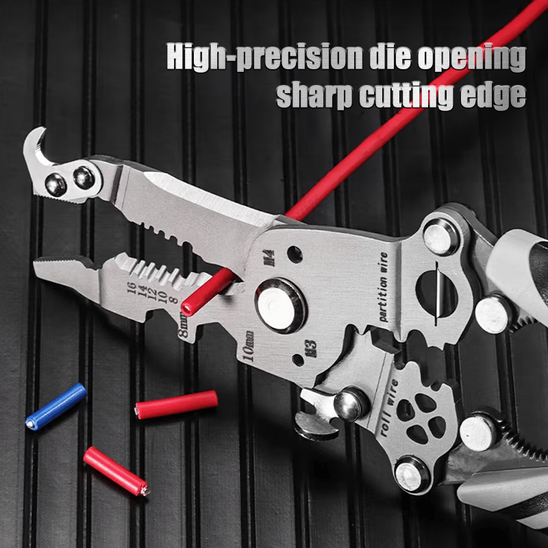 💥2025 New Upgrade💥Multifunctional Folding Wire Stripper-Professional Electrician Tool