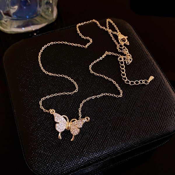 Magnetic Butterfly Patchwork Necklace