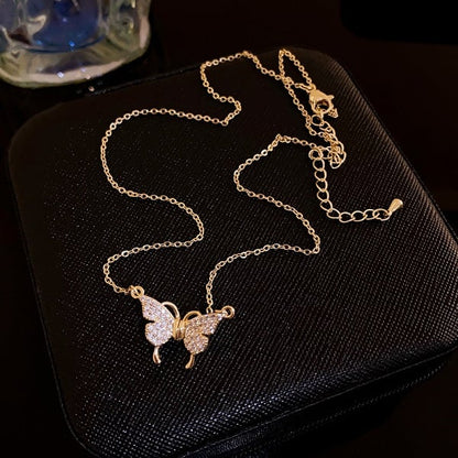 Magnetic Butterfly Patchwork Necklace