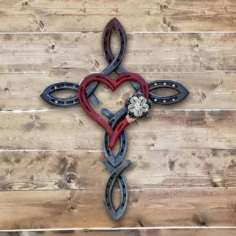 🎁Last Day Promotion 70% OFF - ❤️Natural Horseshoe Cross With Heart