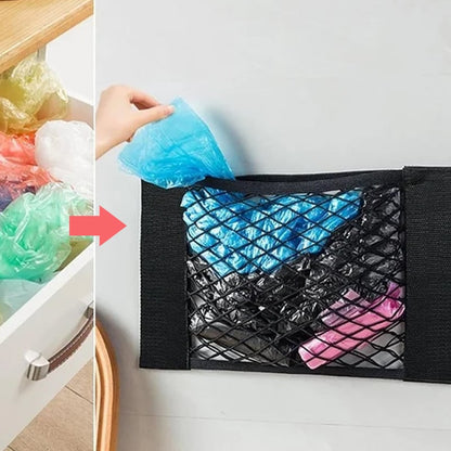 🌸Plastic Bag Storage Mesh Bag (With velcro strip)