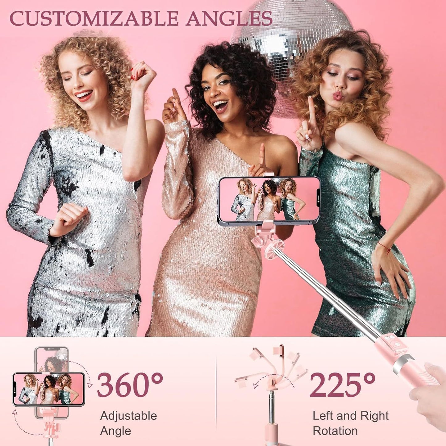【NEW GENERATION】🤳Bluetooth Selfie Stick Tripodwith Double Fill Lights 💡💡