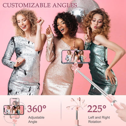 【NEW GENERATION】🤳Bluetooth Selfie Stick Tripodwith Double Fill Lights 💡💡