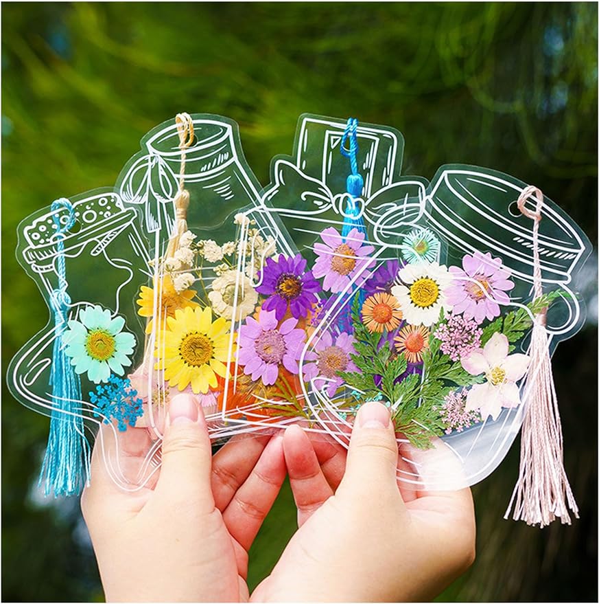 Transparent Dried Flower Bookmarks