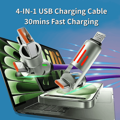 🔥Last Day 60% OFF🔥 - 4-in-1 USB Charging Cable mFish Fast Charging MAX 240W