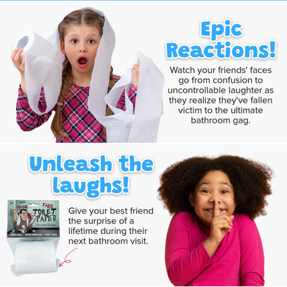 No Tear Prank Toilet Paper - Impossible to Rip Gag for Adults and Kids
