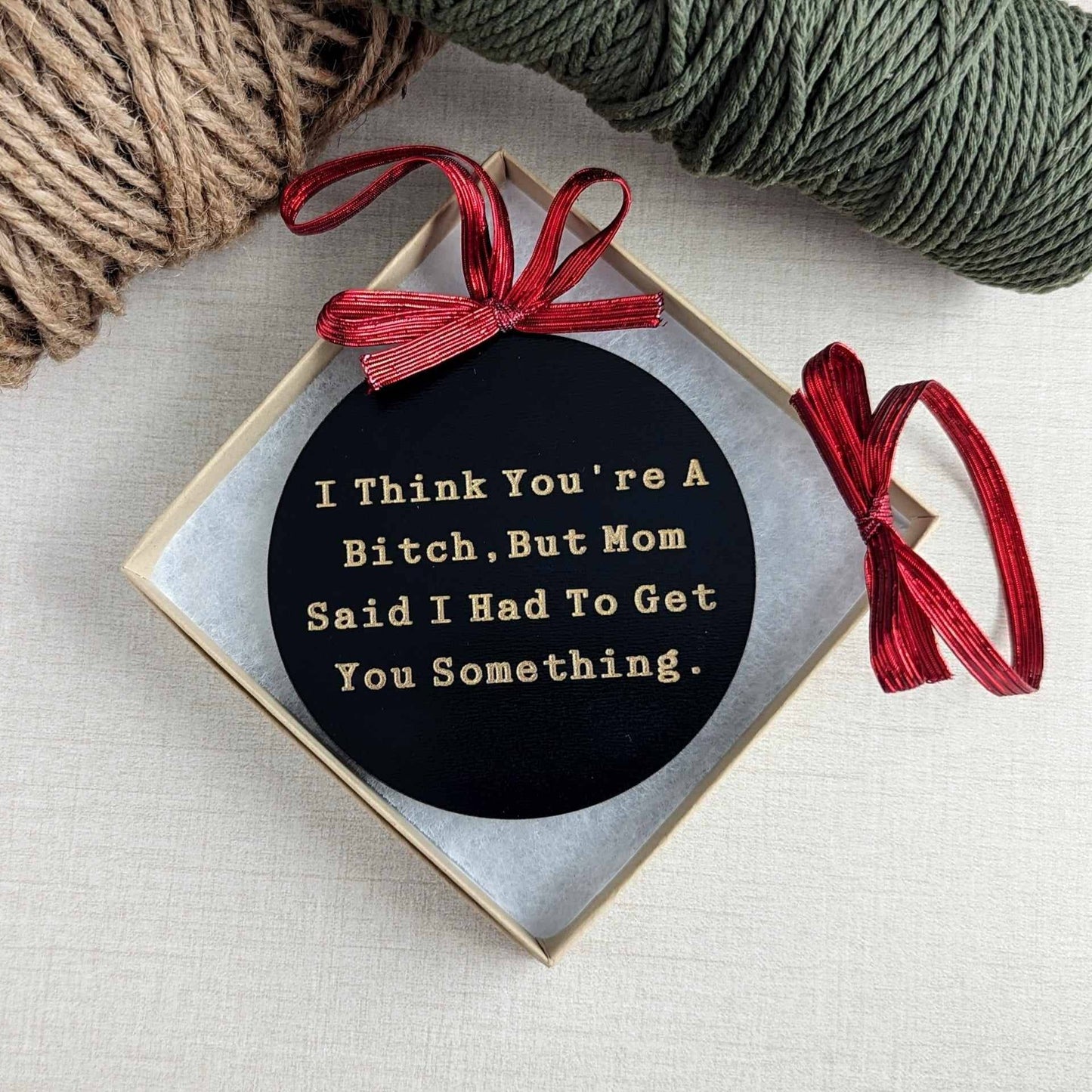 😈Dark Humor Sibling Christmas Ornament