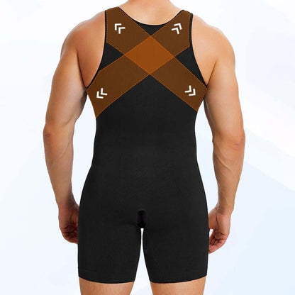 Men's Solid Scoop Neck Shapewear🏋️‍♂️