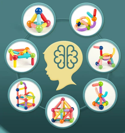 Last Day Special Sale 75% OFF -🔥-Magnetic Balls and Rods Set Educational Magnet Building Blocks