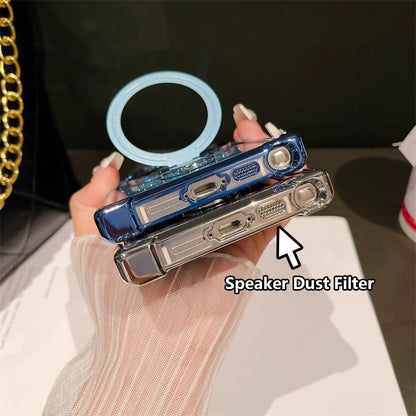 🔥New In Samsung S25 Series Case - Samsung Electroplated Glitter Four Corners Airbag Protection Magnetic Case with Invisible Stand