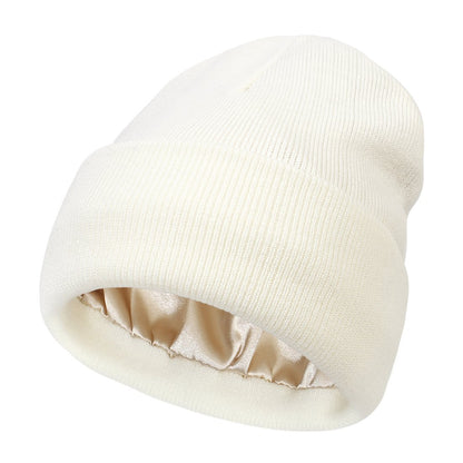 🎊Cyber Monday Deal!🎉Satin Lined Knit Beanie Hat