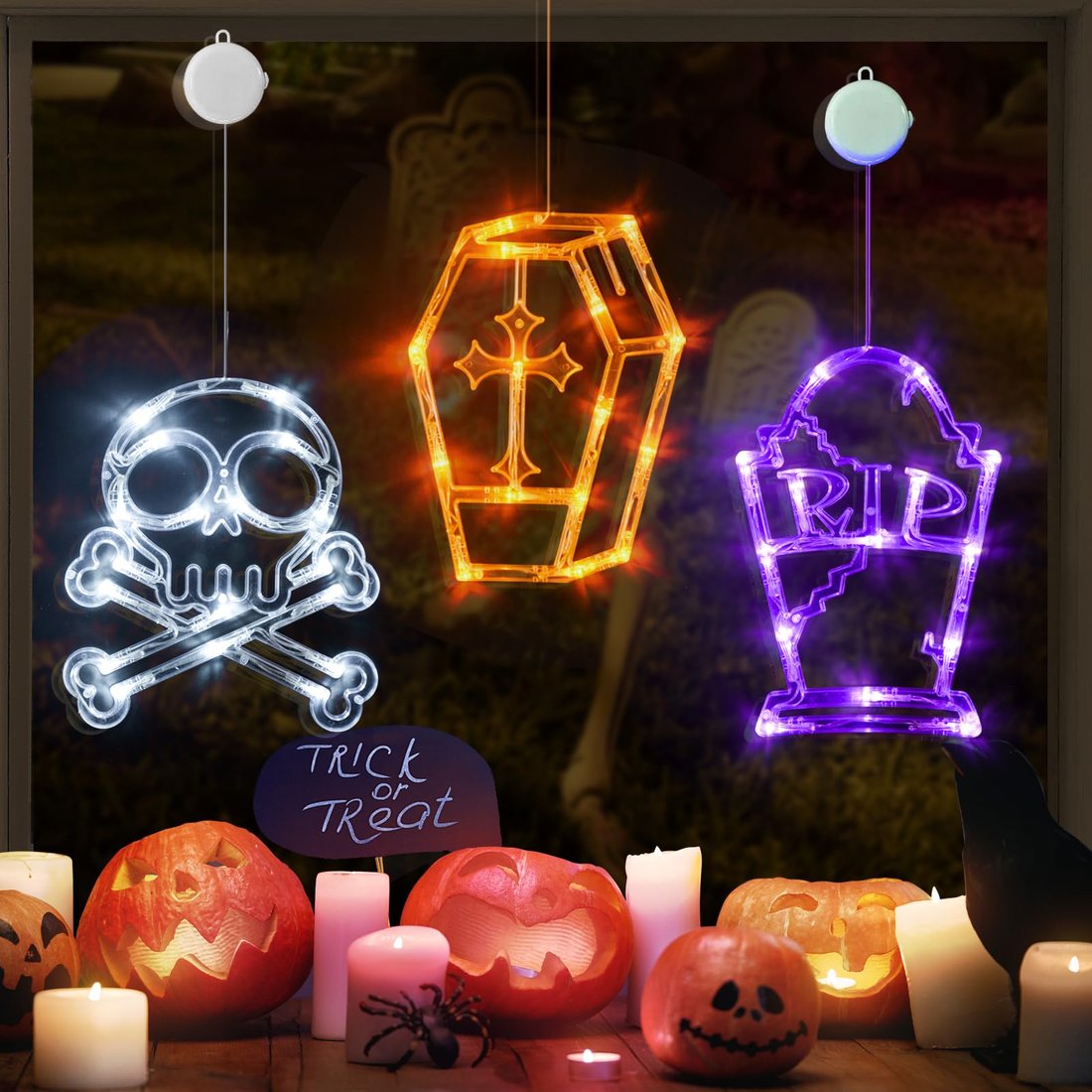 ✨ Upgrade Halloween Window Lights Decorations