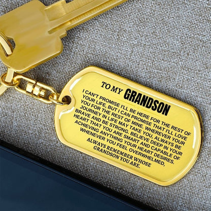🔥 To My Grandson - Remember Whose Grandson You Are - Unique Keychain