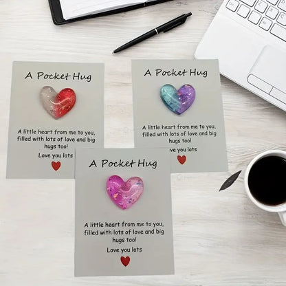 🌈🩷Exquisite Pocket Hug Heart with Greeting Cards