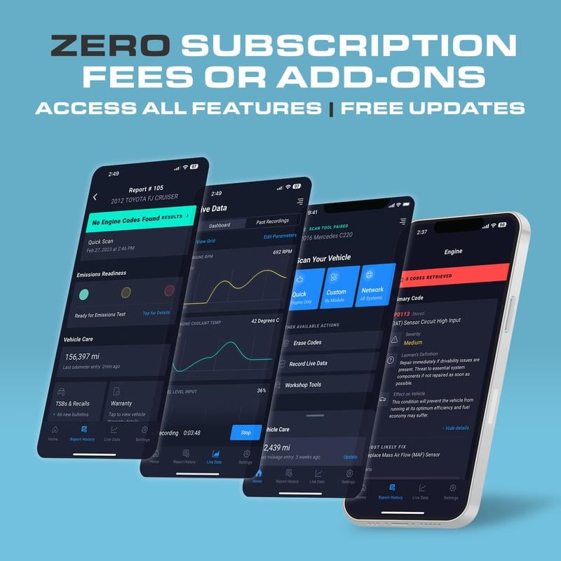 🚗OBD II Bluetooth 5.0 Adapter- Works for All OBD Compliant Cars 1996 & Newer