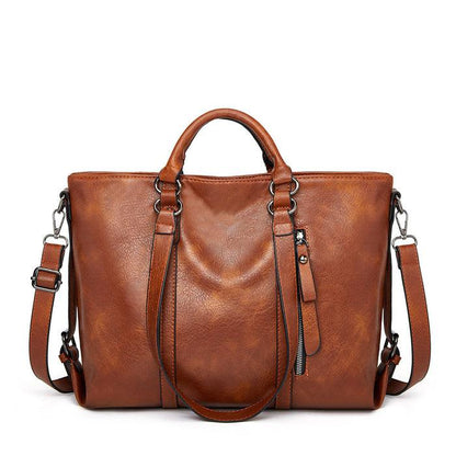 Stylish Women's Leather Shoulder Tote – Work & Daily Use-Free Shipping