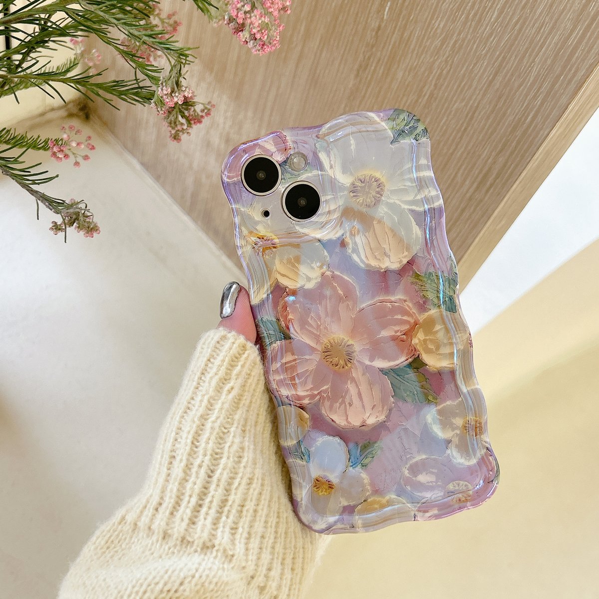 🌸Colorful Retro Oil Painting Print iPhone Case