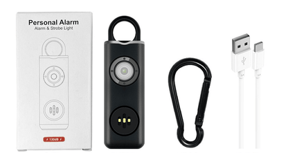 Rechargeable-Safety Alarm Clock Keychain