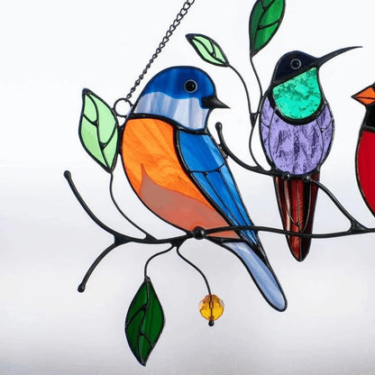 🔥 BIG SALE - 49% OFF🔥The Best Gift-Birds Stained Window Panel Hangings🎁