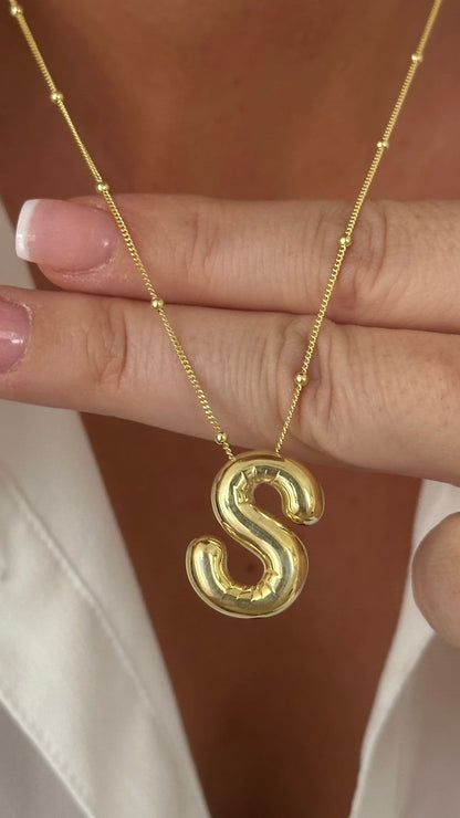 🔥Summer sale🎁⏰Bubble Letter Necklace