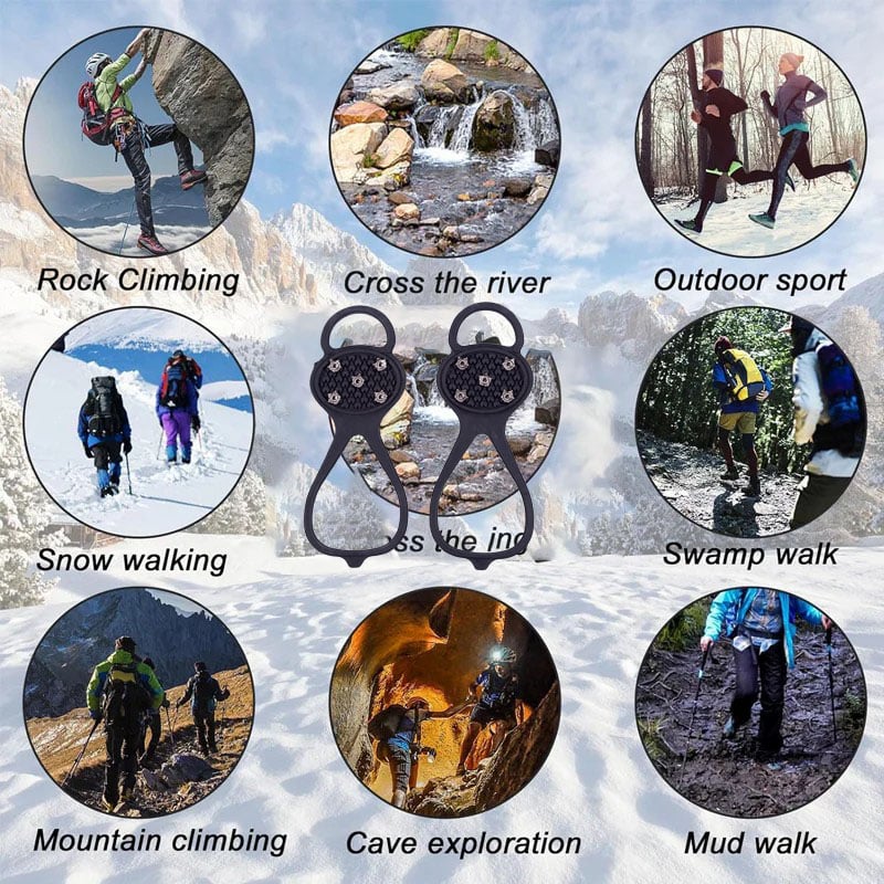 Manganese steel thickened crampon shoe covers